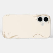 Beige Braune Ästhetische Florale Linktree Hintergr Case-Mate iPhone Hülle (Rückseite (Horizontal))
