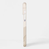 Beige Braune Ästhetische Florale Linktree Hintergr iPhone Hülle (Linke Seite)