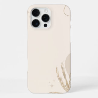 Beige Braune Ästhetische Florale Linktree Hintergr iPhone 16 Pro Max Hülle