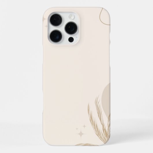 Beige Braune Ästhetische Florale Linktree Hintergr iPhone Hülle (Rückseite)