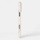 Beige Braune Ästhetische Florale Linktree Hintergr iPhone Hülle (Rechte Seite)