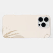 Beige Braune Ästhetische Florale Linktree Hintergr iPhone Hülle (Rückseite (Horizontal))