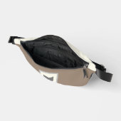 Beige braune Bauchbeutel Bauchtasche (Offen)