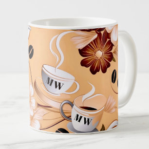 Beige, braune Blume zum Thema Kaffee Kaffeetasse