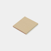 Beige braune eckige Muster neutrales Gitterdesign Post-it Klebezettel (angewinkelt)