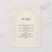 Beige braune, elegante Hochzeitskarte Begleitkarte (Vorderseite)
