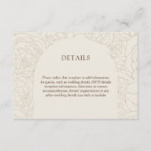 Beige braune, elegante Hochzeitskarte Begleitkarte (Vorderseite)