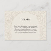 Beige braune, elegante Hochzeitskarte Begleitkarte (Vorderseite)