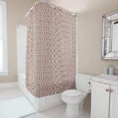 beige-braune geometrische Muster Deko Duschvorhang (Beispiel)