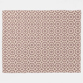 beige-braune geometrische Muster Deko Fleecedecke (Vorderseite (Horizontal))