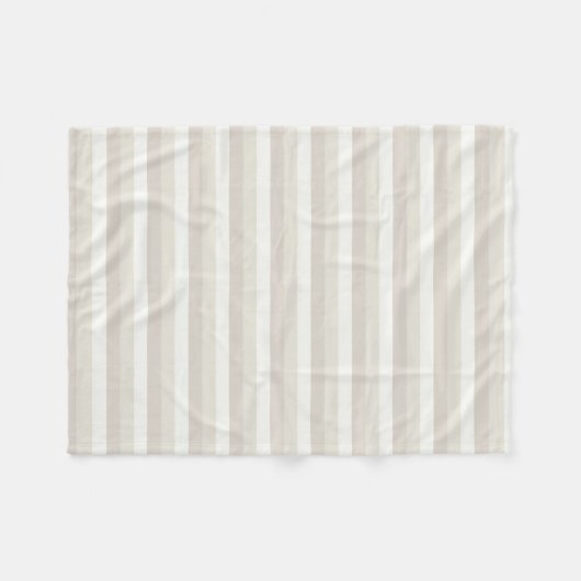 Beige braune gestreifte Dekoration Elegante Farben Fleecedecke (Vorderseite (Horizontal))