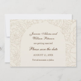 Beige braune Hochzeit Save the Date
