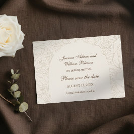 Beige braune Hochzeit Save the Date