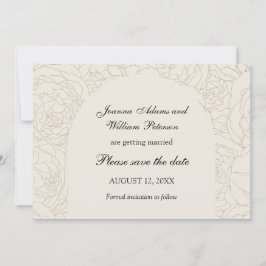 Beige braune Hochzeit Save the Date