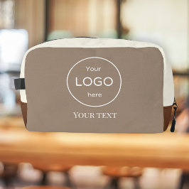Beige braune Logo-Accessoires Kosmetiktüte Waschbeutel