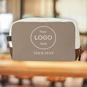 Beige braune Logo-Accessoires Kosmetiktüte Waschbeutel
