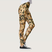 Beige Braune & Schwarze Leggings (Rechts)