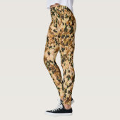 Beige Braune & Schwarze Leggings (Links)