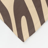 Beige Braune Zebra Streifen Druck Fleecedecke (Ecke)