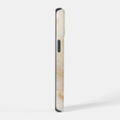 Beige Brauner Marmor iPhone 15 Hülle (Rechte Seite)