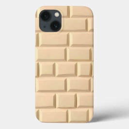 Beige Brick Pattern iPhone Case Modern Style