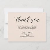 Beige Briefing Business Package Danke Karte (Vorderseite)