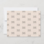 Beige Briefing Business Package Danke Karte (Rückseite)