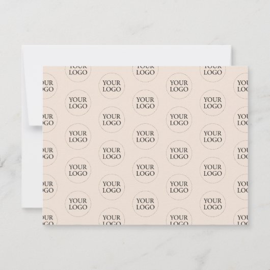 Beige Briefing Business Package Danke Karte (Rückseite)