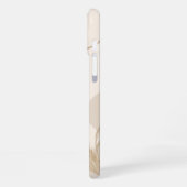 Beige Brown Aesthetic Floral Linktree Background | iPhone Hülle (Linke Seite)