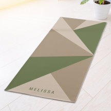 Beige Brown And Green Triangle Color Blocks & Name