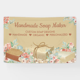 Beige Brown Aromatherapie Handgemachte Seife Banner