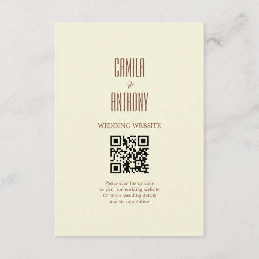 Beige Brown Begleitkarte (Vorderseite)