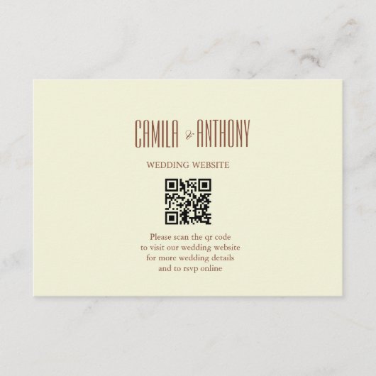 Beige Brown Begleitkarte (Vorderseite)