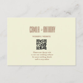 Beige Brown Begleitkarte