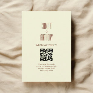 Beige Brown Begleitkarte