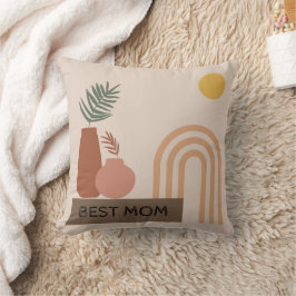 Beige Brown Bohemisch Square Kissen