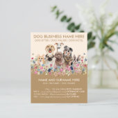 Beige Brown Botanical Dogs Flyer (Stehend Vorderseite)