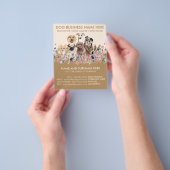 Beige Brown Botanische Hunde Flyer (Gruppe)