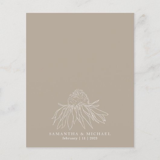 Beige Brown Dandelion Botanischer Haushalt wir tun Flyer (Hinten)