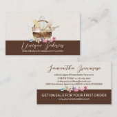 Beige Brown Elegante Moderne Bäckerei Visitenkarte (Vorne/Hinten)