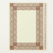 Beige Brown Islamic Geometric Two Border Wedding Planer (Rückseite)
