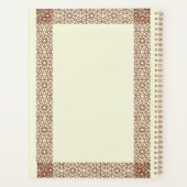 Beige Brown Islamic Geometric Two Border Wedding Planer (Rückseite)