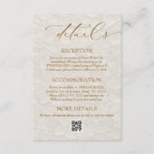 Beige Brown MInimal Elegant Wedding Details Begleitkarte (Vorderseite)