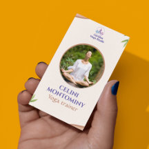 Beige Brown Minimalistisch Yoga Trainer Business C