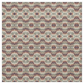 Beige Brown Olive Green Aztec Mosaikmuster Stoff (Muster)