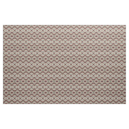 Beige Brown Olive Green Aztec Mosaikmuster Stoff (Fat Quarter (45,7 x 55,9 cm))