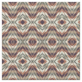 Beige Brown Olive Green Aztec Mosaikmuster Stoff (Nahaufnahme)