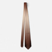 Beige Brown Ombre Gradient Mens Neck Tie Krawatte (Rückseite)