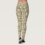 Beige Brown Organic Pebble Stone Repeat Pattern Leggings (Rückseite)