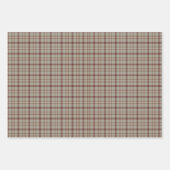 Beige Brown Plaid Classic Pattern Rustic Geschenkpapier Set (Vorderseite 3)